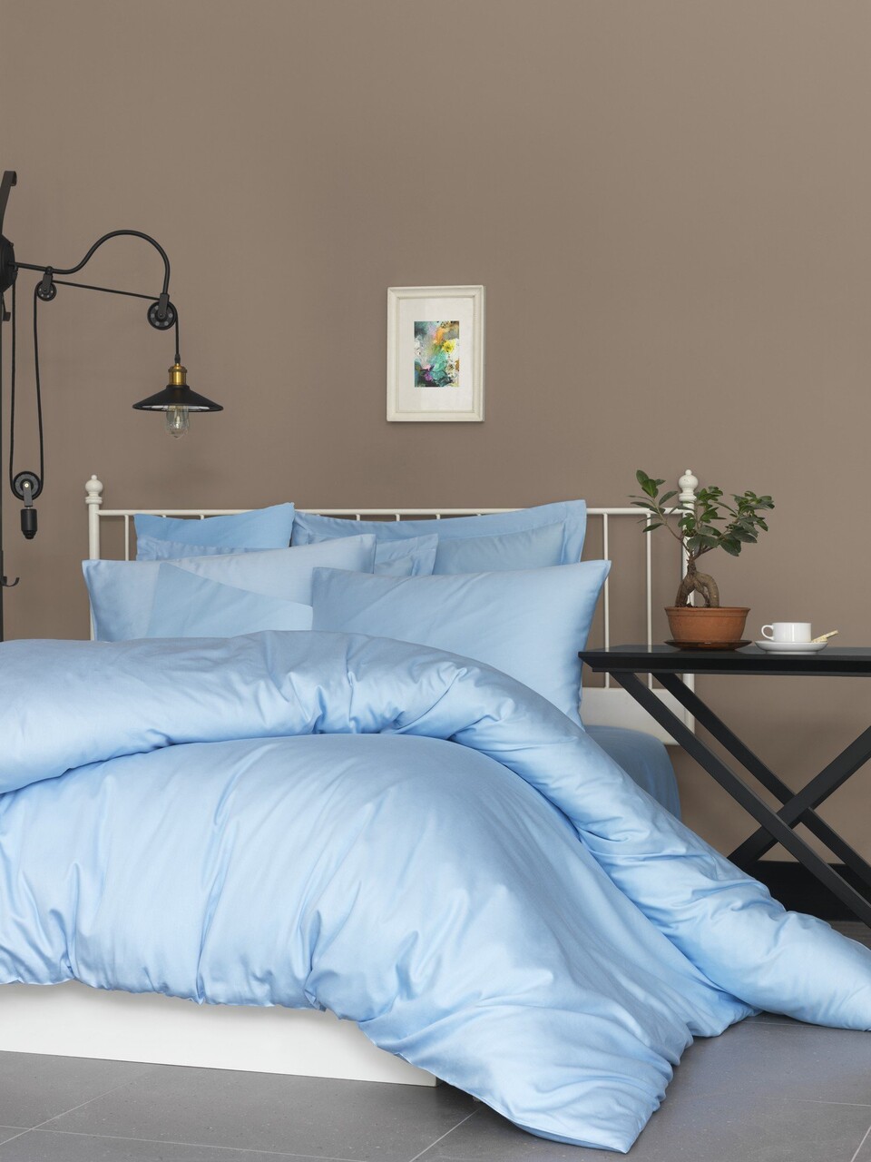 Cearceaf de pat cu elastic Satin Queen XL (DE), L'essentiel Maison, De Blue, Albastru - imagine 5